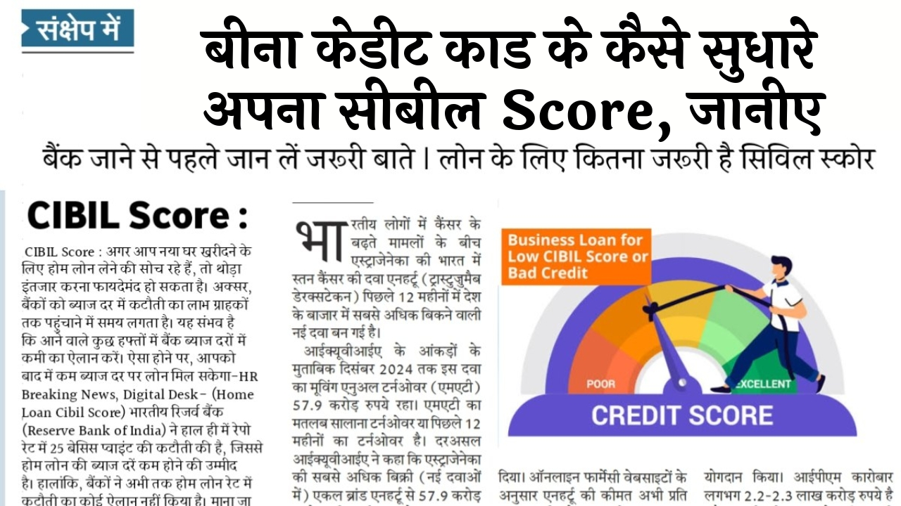 Cibil Score Rating Scale: बिना क्रेडिट कार्ड के कैसे सुधारे अपना सिबिल स्कोर, जानिए